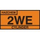 2WE Cylinder Storage Placard - Aluminium 