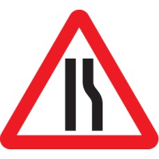 Road Narrows Right Side