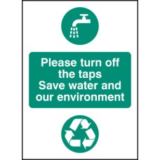 Please Turn Off the Taps - Self Adhesive Vinyl Water and Environment
