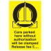 Cars Parked Clamped - (Insert Release Fee)