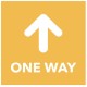 One Way - Arrow Up - Orange Floor Graphic