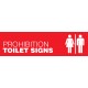 Toilet Prohibition Signs
