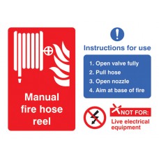 Manual Fire Hose Reel with Instructions for Use