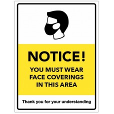 Notice - You must Wear Face Coverings