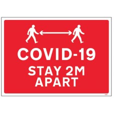 COVID-19 - Stay 2m Apart (with pictogram)
