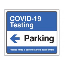 COVID-19 Testing - Parking (Arrow Left)