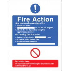 General Fire Action (No Lift in Building)
