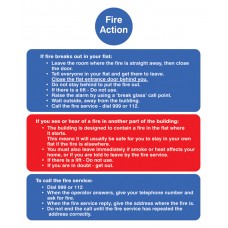 Fire Action Notice (Stay Put) for Flats