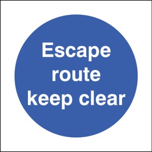Escape Route - Keep Clear