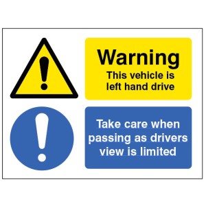 Warning - This Vehicle Is Left Hand Drive