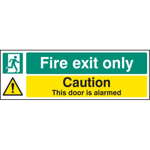 Fire Exit Only Caution - this Door Is Alarmed