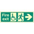 Disabled Fire Exit - Arrow Right