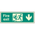 Inclusive Disabled Fire Exit Design - Arrow Down