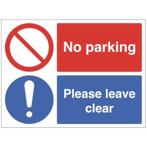 No Parking - Please Leave Clear