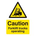 Caution - Forklift Trucks Operating