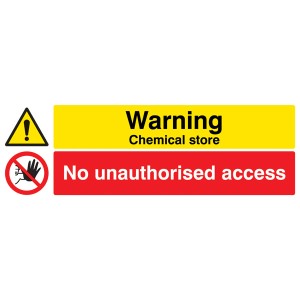 Warning - Chemical Store - No Unauthorised Access