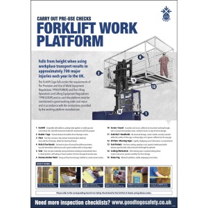 Forklift Work Platform Inspection - Poster