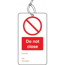 10 x Do Not Close - Double Sided Tags