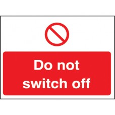 Do Not Switch Off Label 35 x 25mm