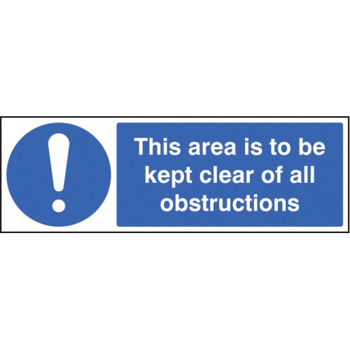 This Area Is to be Kept Clear of All Obstructions