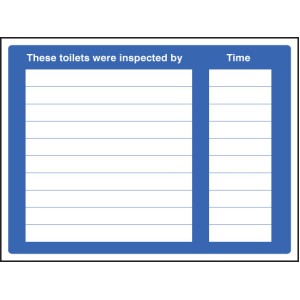 These Toilets Were Inspected (Space for Details)