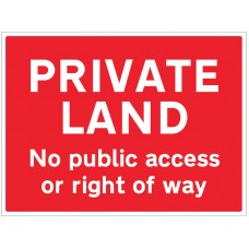 Private Land - No Public Access or Right of Way