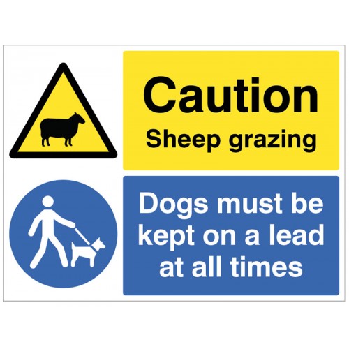 Warning - Sheep Grazing - Dogs must be Kept on a Lead