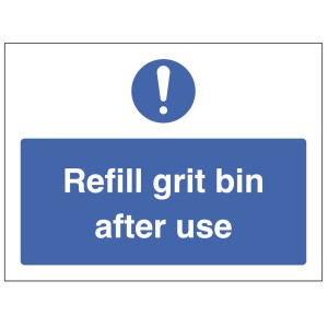 Refill Grit Bin after Use