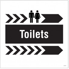 Toilets - Arrow Right - Site Saver Sign