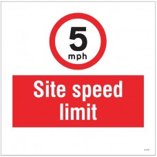5mph Site Speed Limit - Site Saver Sign