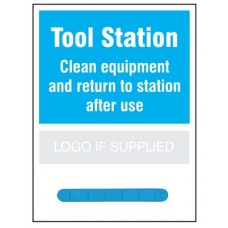 Tool Station Shadow Board with Blue Magnetic Rail
