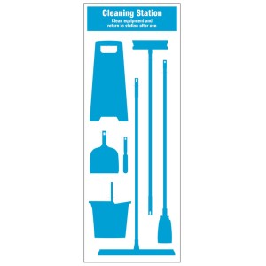 Cleaning Station Shadow Board (7 piece)