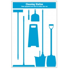 Cleaning Station Shadow Board - 8 piece