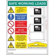 SWL Cantilever Racking Sign