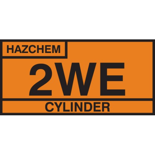 2WE Cylinder Storage Placard - Self Adhesive Vinyl