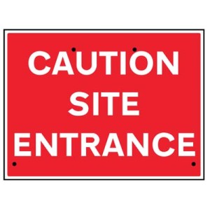 Re-Flex Sign - Caution - Site Entrance