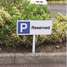 Parking Reserved - Verge Sign c/w 800mm Post