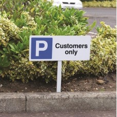 Parking Customers Only - Verge Sign c/w 800mm Post