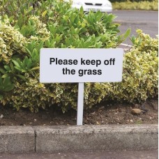 Please Keep Off the Grass - Verge Sign c/w 800mm Post
