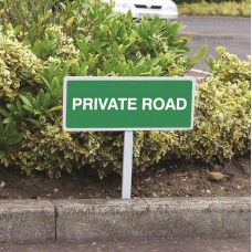Private Road - Verge Sign c/w 800mm Post