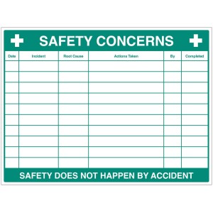 Safety Concerns - Dry Wipe Board