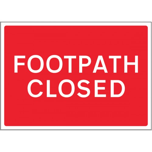 Footpath Closed Reflective Fold Up Sign