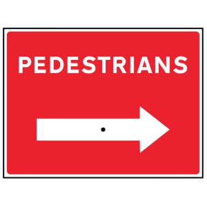 Pedestrians with Wing Nut Reversible Arrow