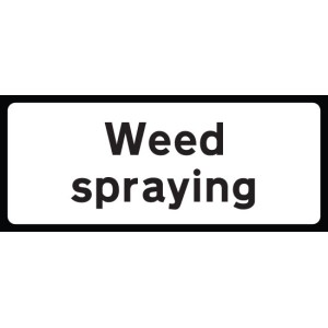 Weed Spraying Supplementary Plate - Class RA1 - Temporary