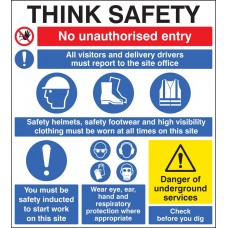 Site Safety Board - 900 x 1000mm