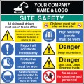 Report to Office - Construction Work - Report Accidents - Footwear - Helmets - No Children - Hi Vis - Excavations - Stop, Look, Listen - No Access