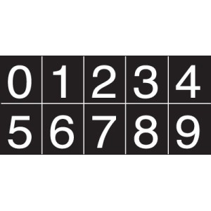 White Cut Out Numbers