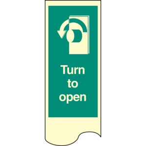 Door Plate - Turn to Open Left