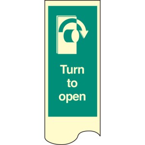 Door Plate - Turn to Open Right