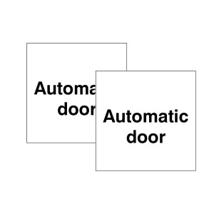 Automatic Door - Double Sided Window Sticker